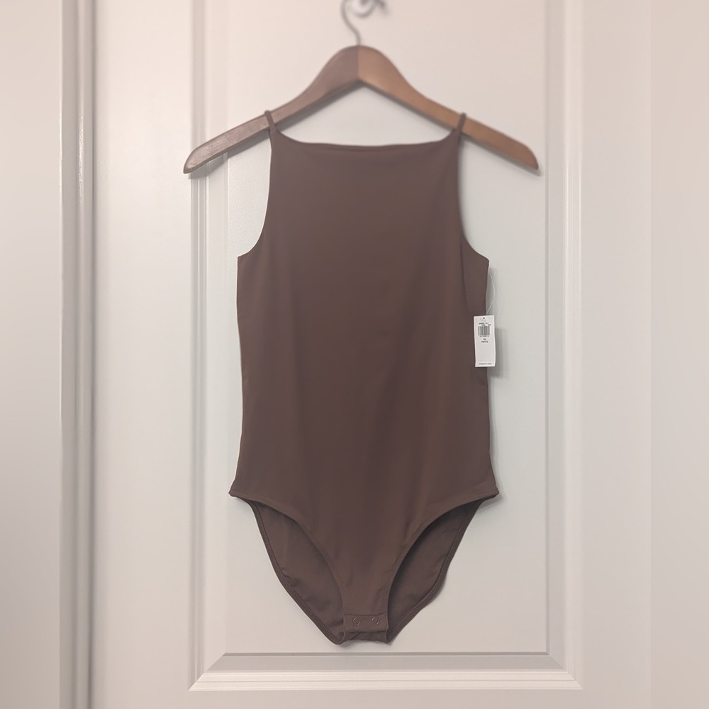 NWT Old Navy Double Layer Cami Bodysuit in Precious Earth Brown - Picture 5 of 7